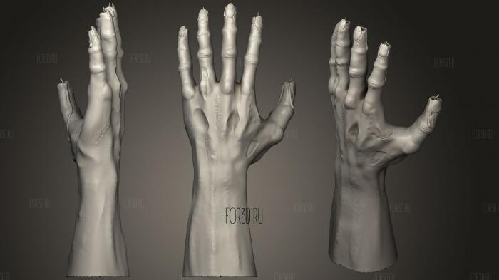 Hand Of Glory stl model for CNC